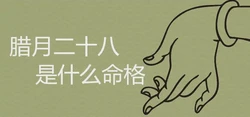 臘月二十八出生啥命